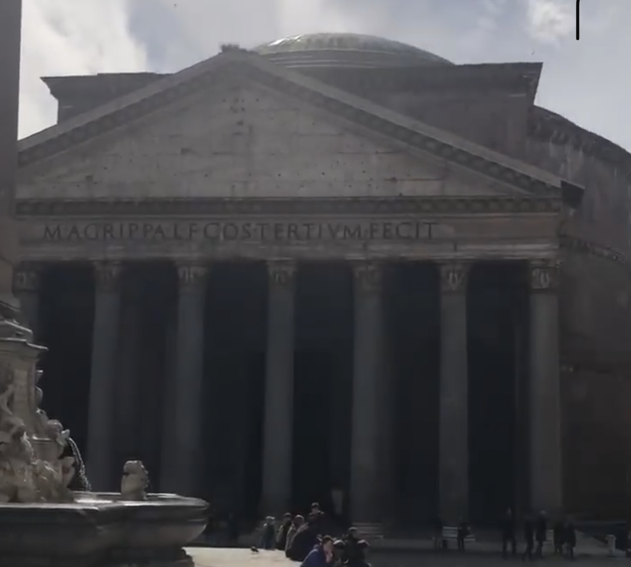 Pantheon da video Fb ora Roma