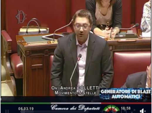 intervento grillini in parlamento