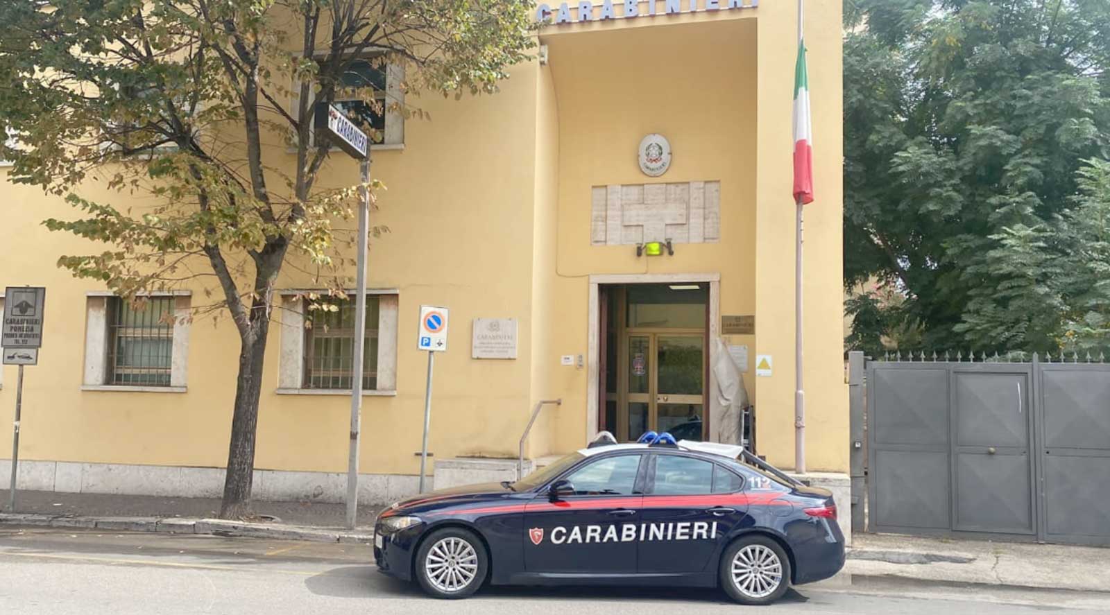 La caserma dei Carabinieri di Pomezia