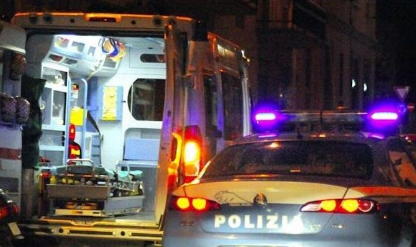intervento ambulanza e polizia