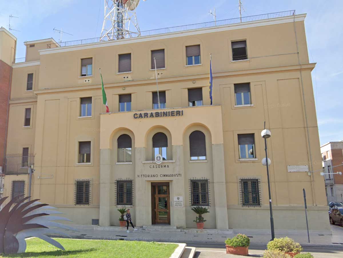 Carabinieri, la caserma di Latina, foto Google Maps