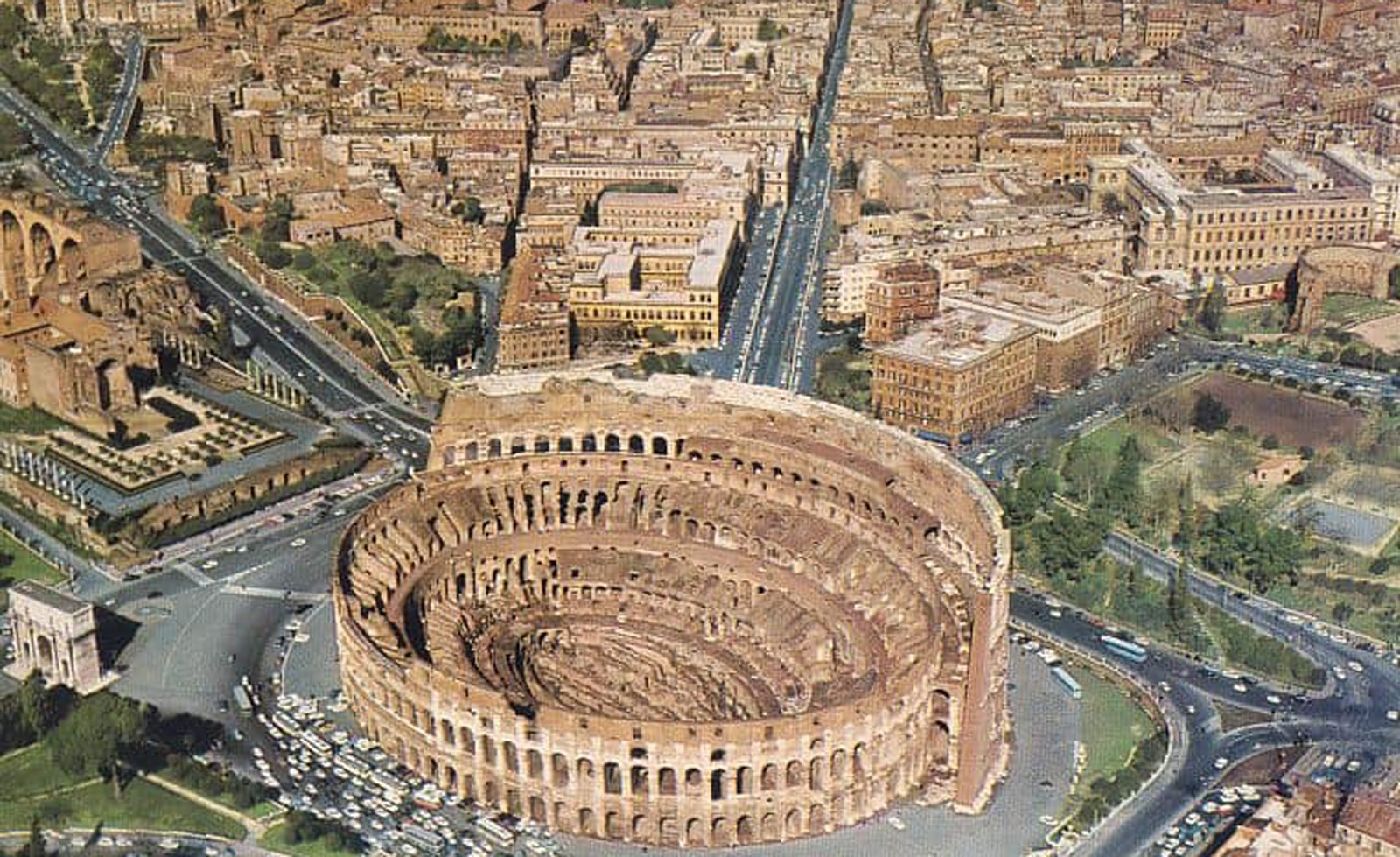 Una veduta aerea di Roma