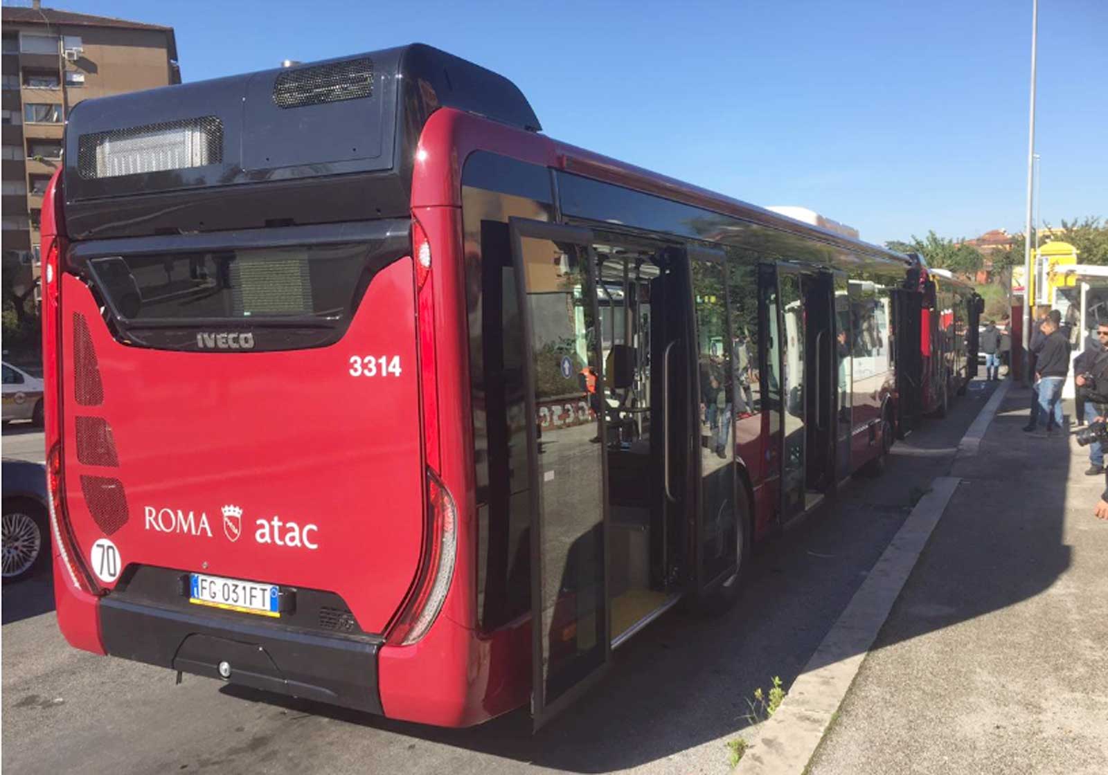 Un bus Atac a Roma, zona Portuense