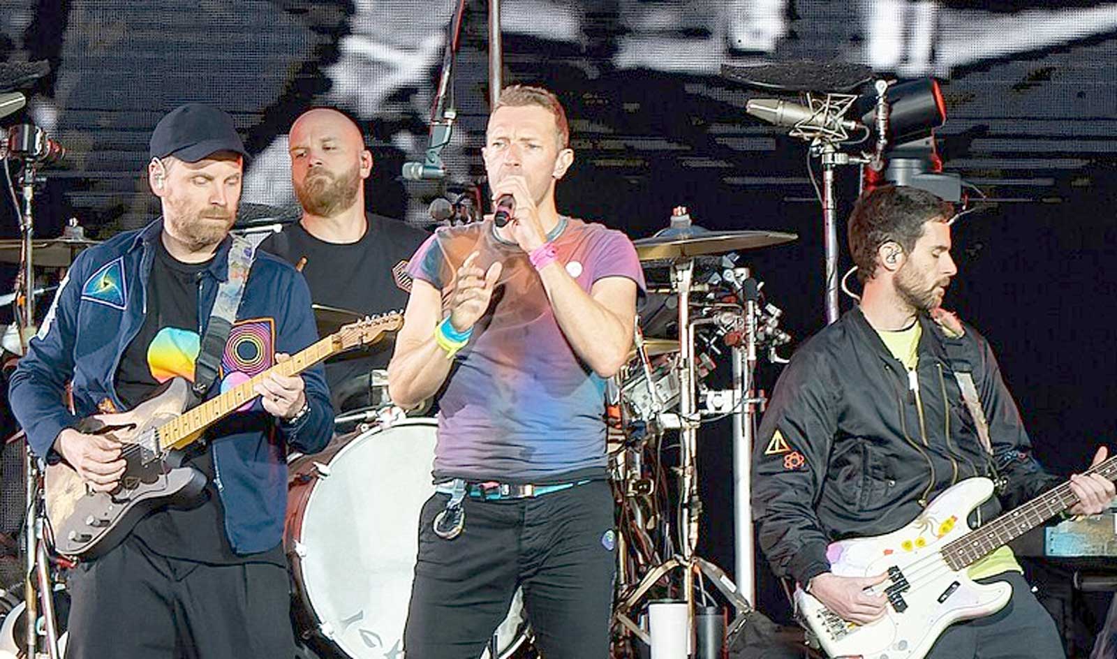 I Coldplay in concerto, nel corso di una recente esibizione