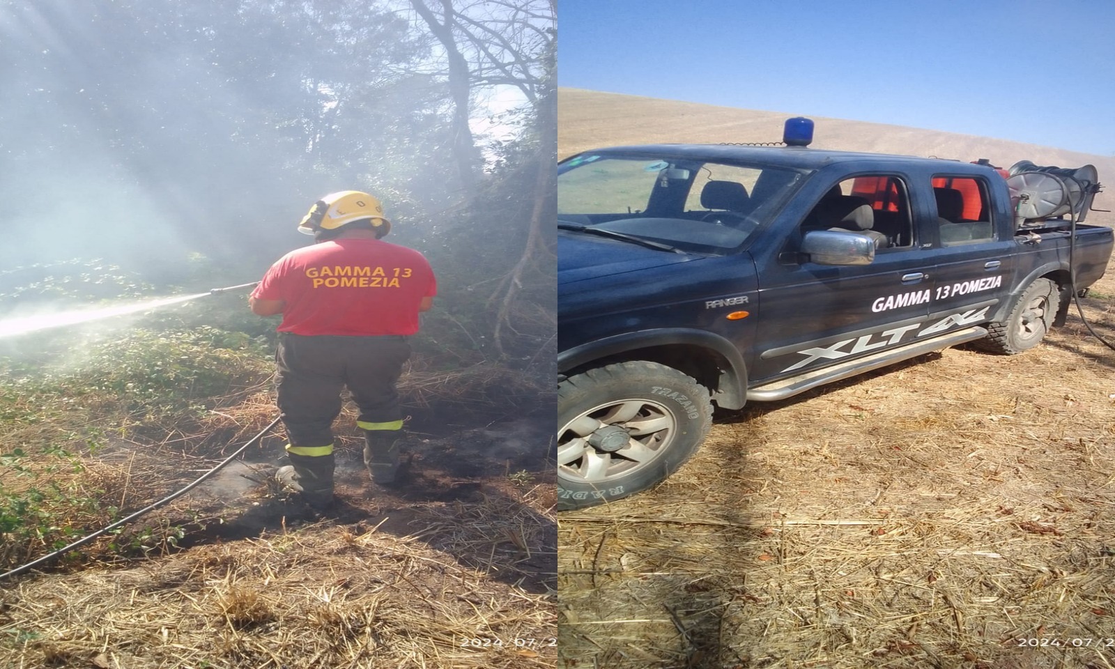 Incendio a Pomezia