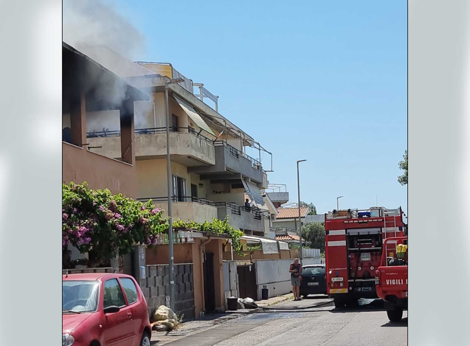 L'incendio ad Anzio Colonia, Vigili del Fuoco in Azione