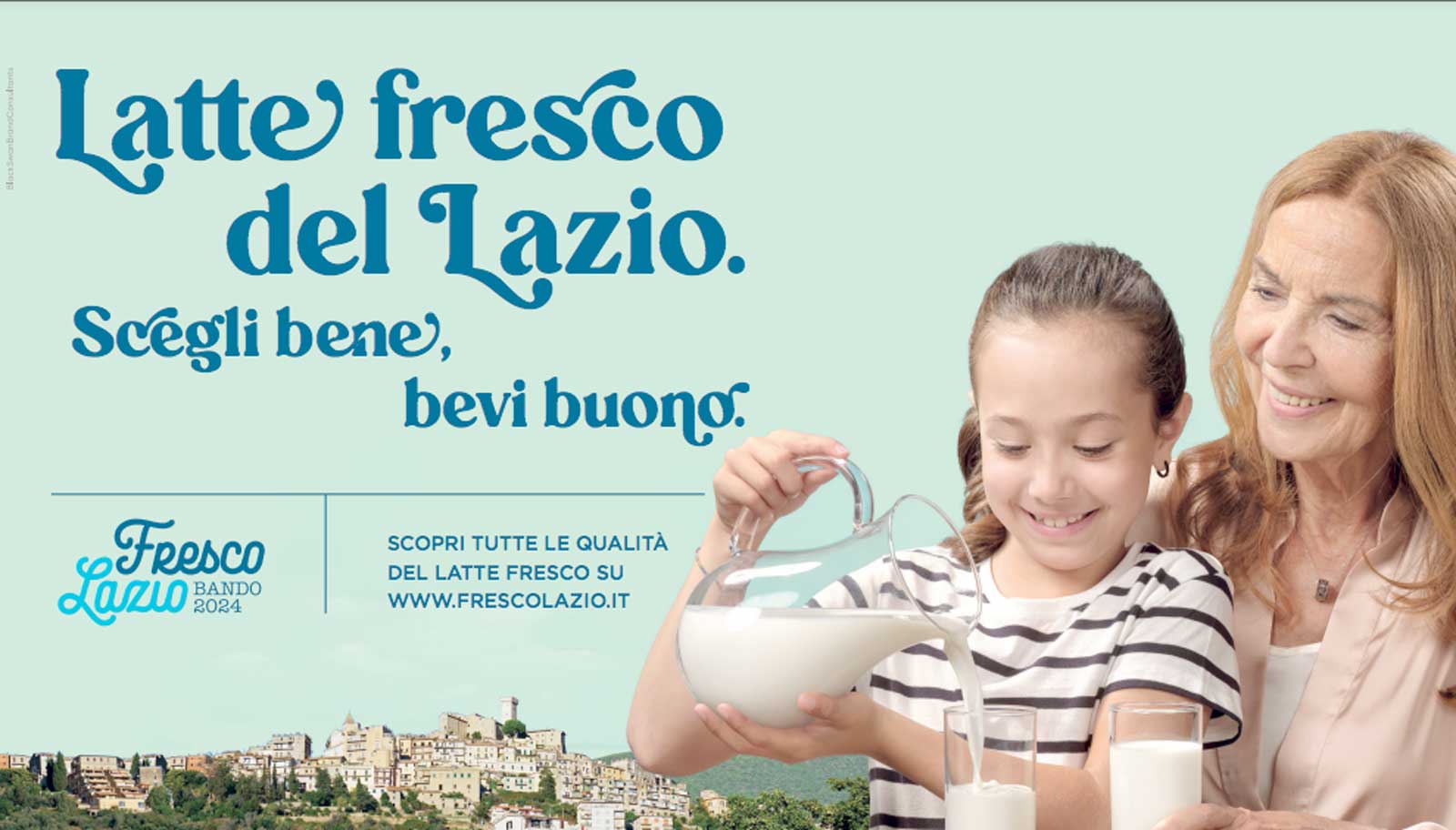 La locandina della Regione sulla promozione del latte fresco prodotto nel Lazio