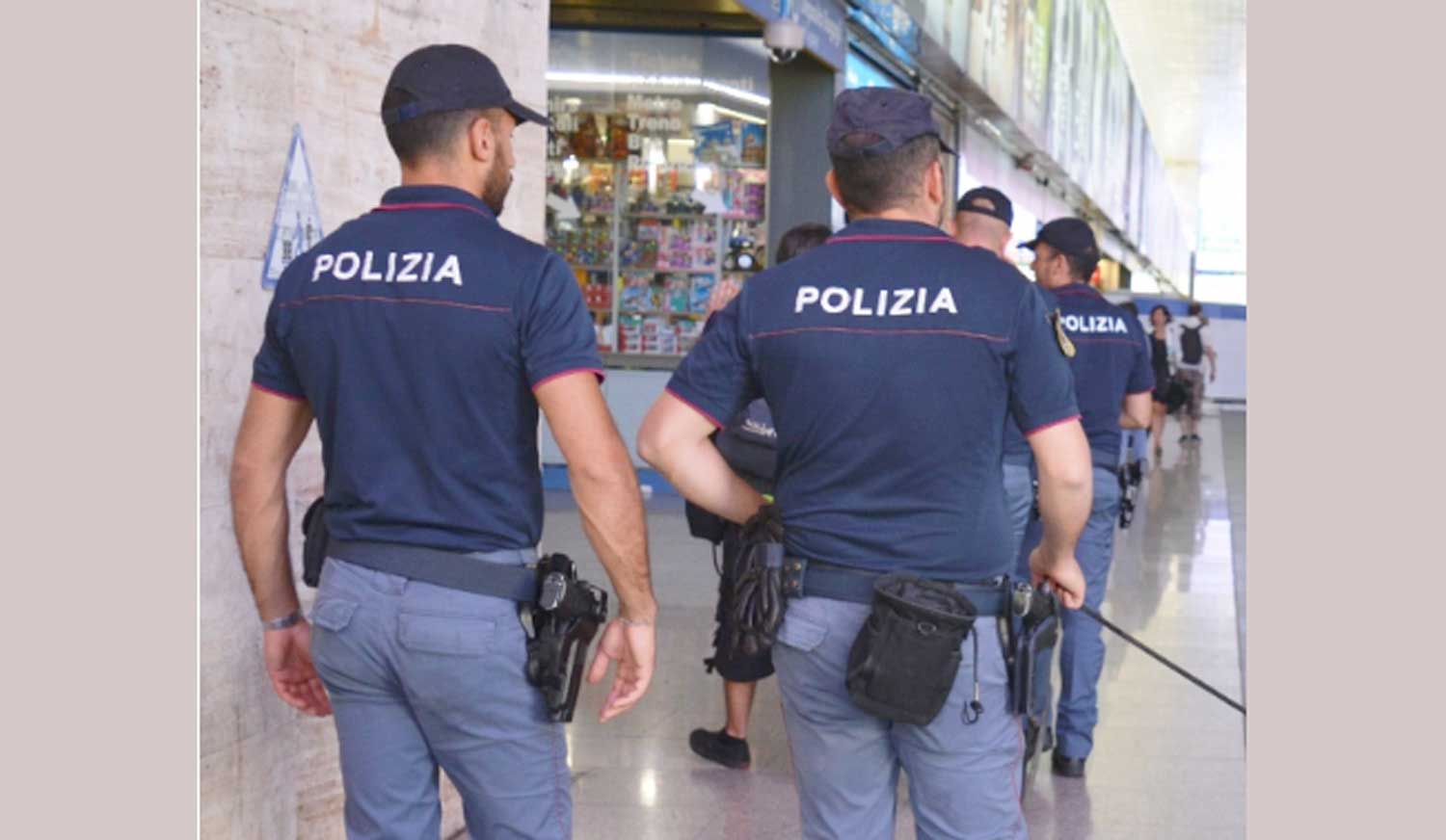 Polizia di Stato (Polfer) alla Stazione Termini di Roma