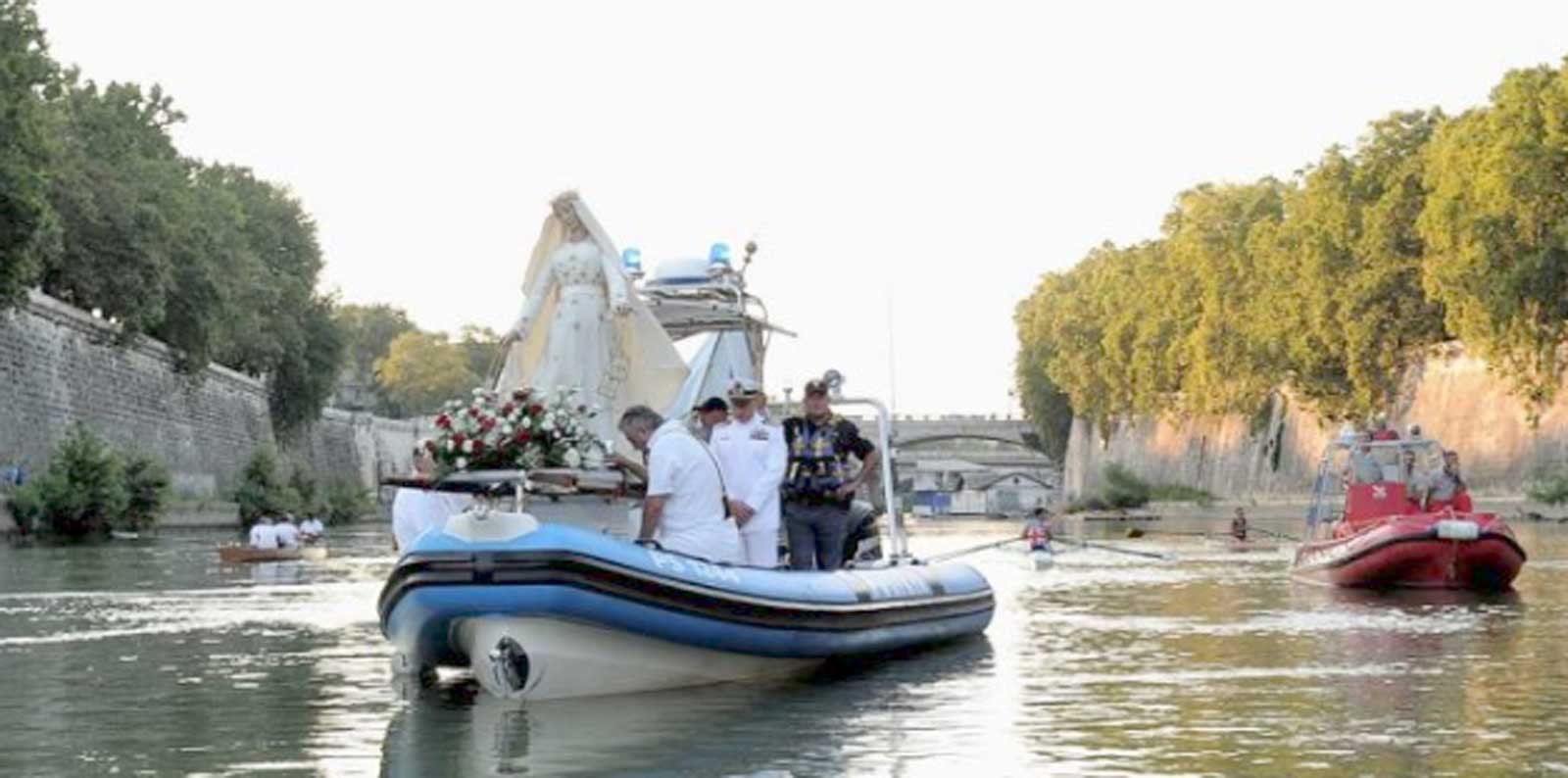 La Madonna Fiumarola, a Trastevere, sul Fiume Tevere