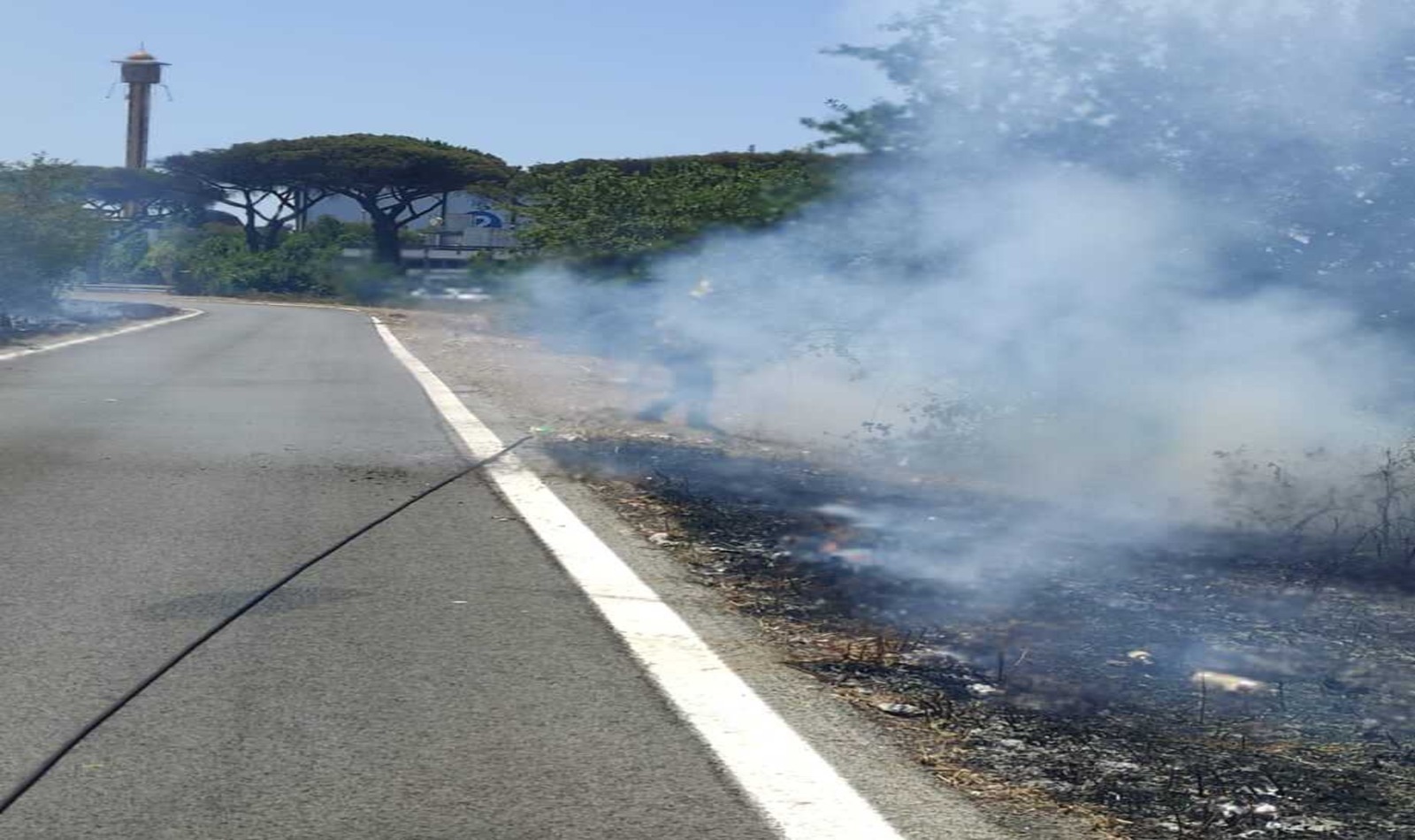 Incendio con chiusura Pontina