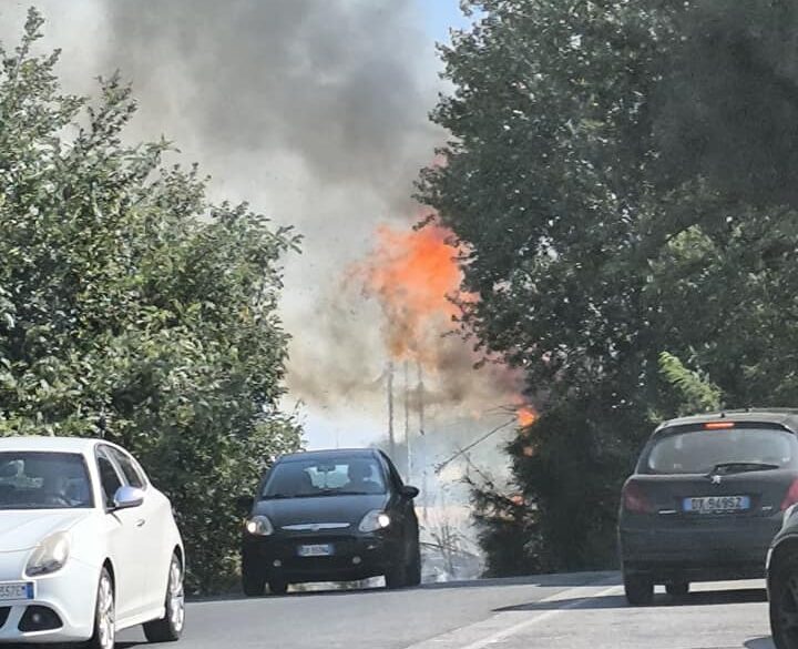 Incendio in via Laurentina