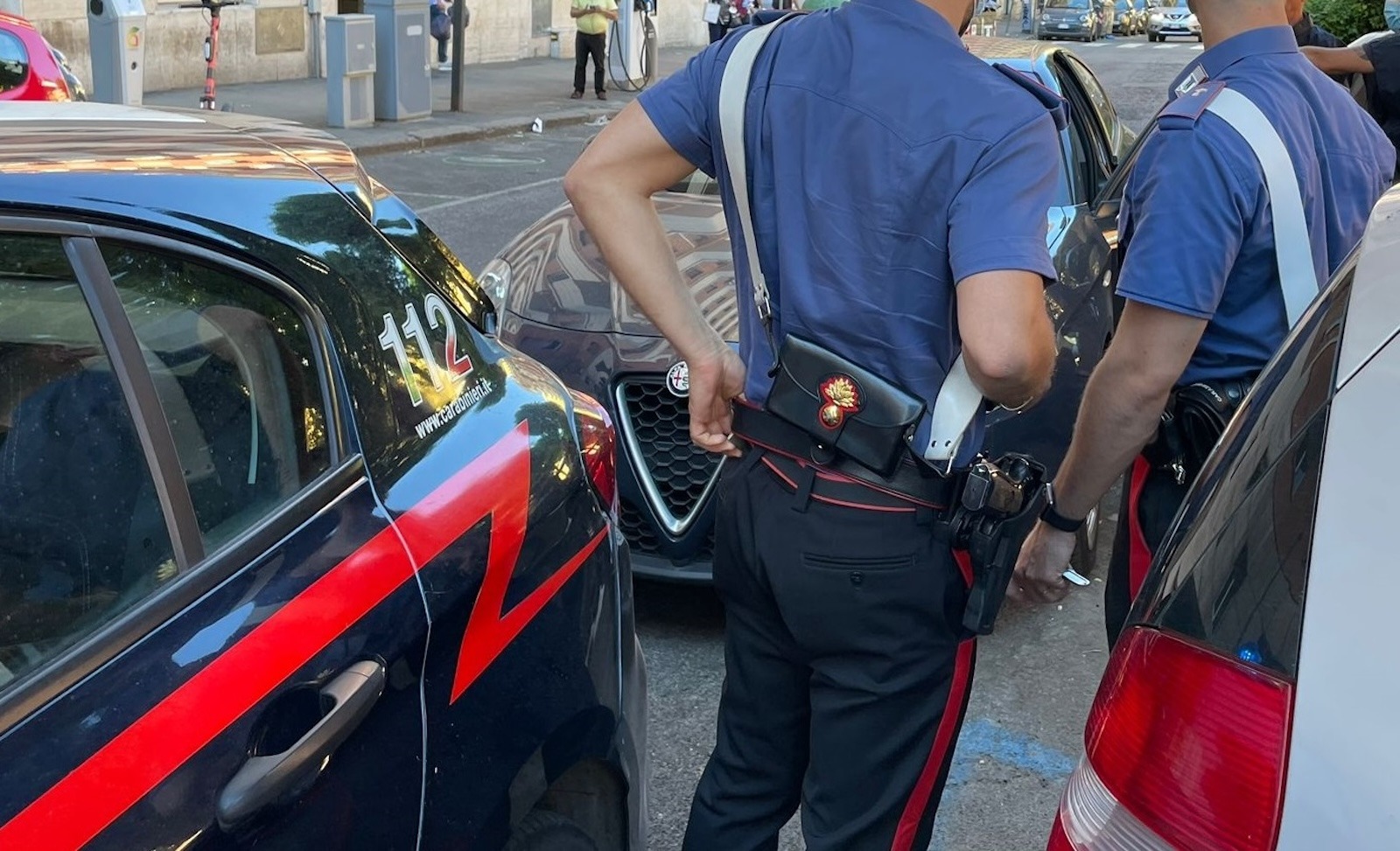 I Carabinieri intervenuti a San Saba