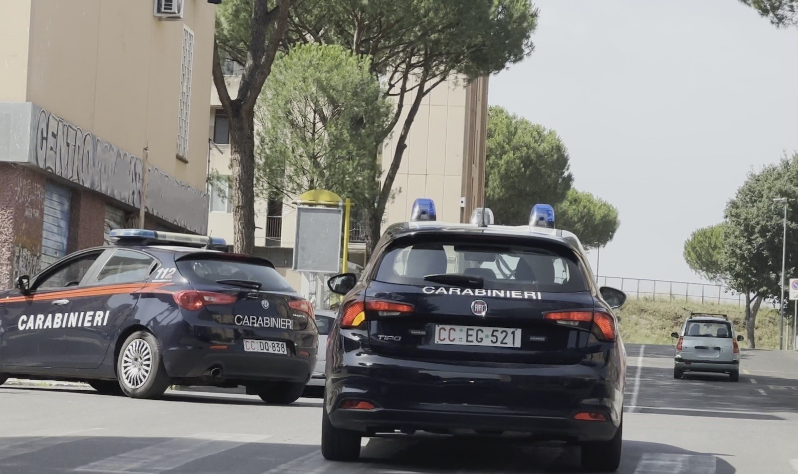 I Carabinieri intervenuti a Tor Bella Monaca