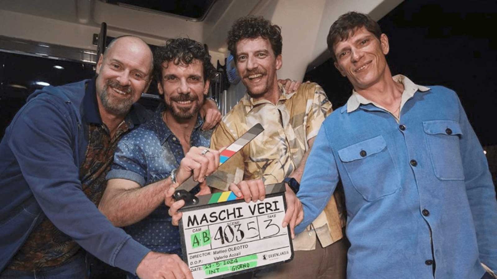 Francesco Montinari e Matteo Rovere a Roma per le riprese di Maschi Veri Netlix 2025