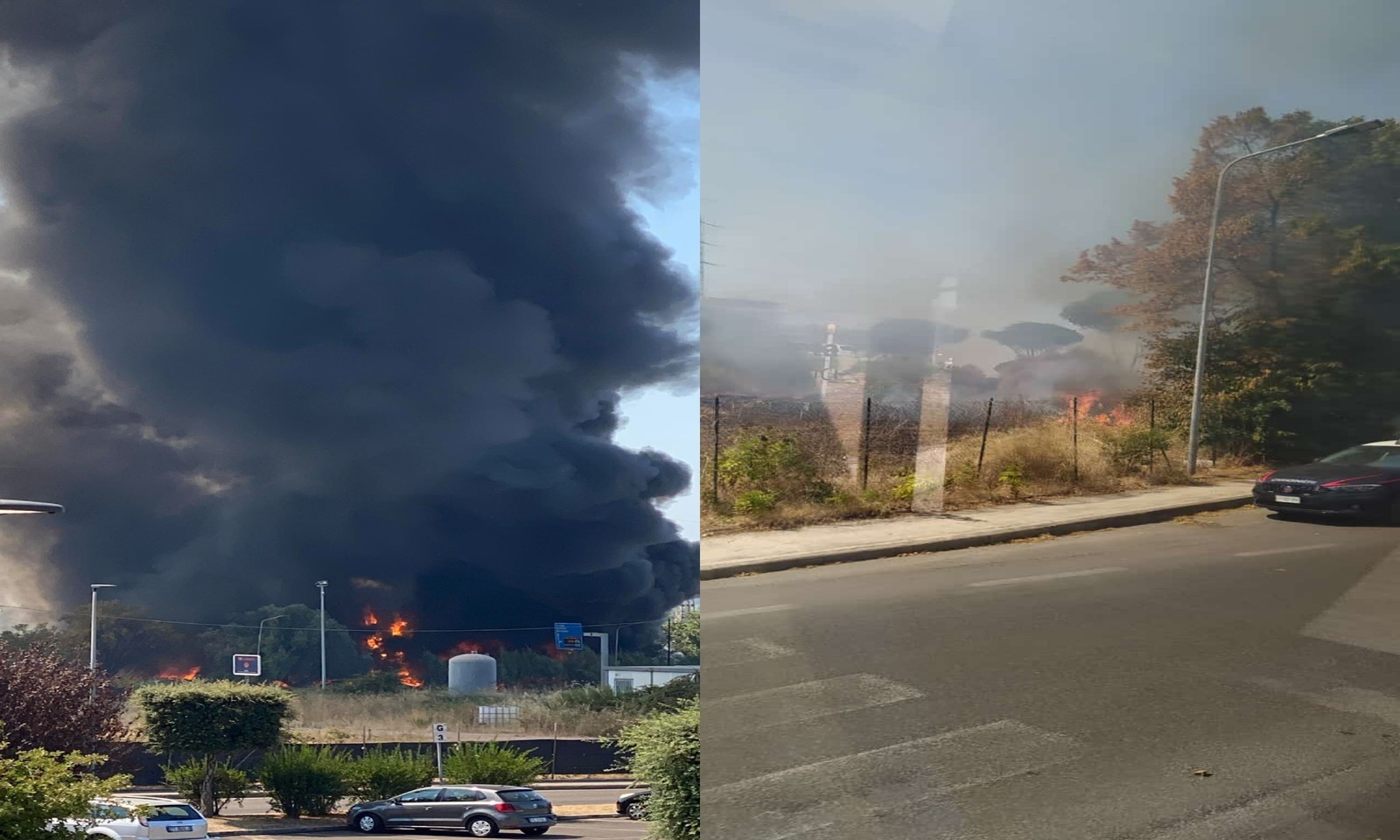 Incendio al campo nomadi di Albuccione