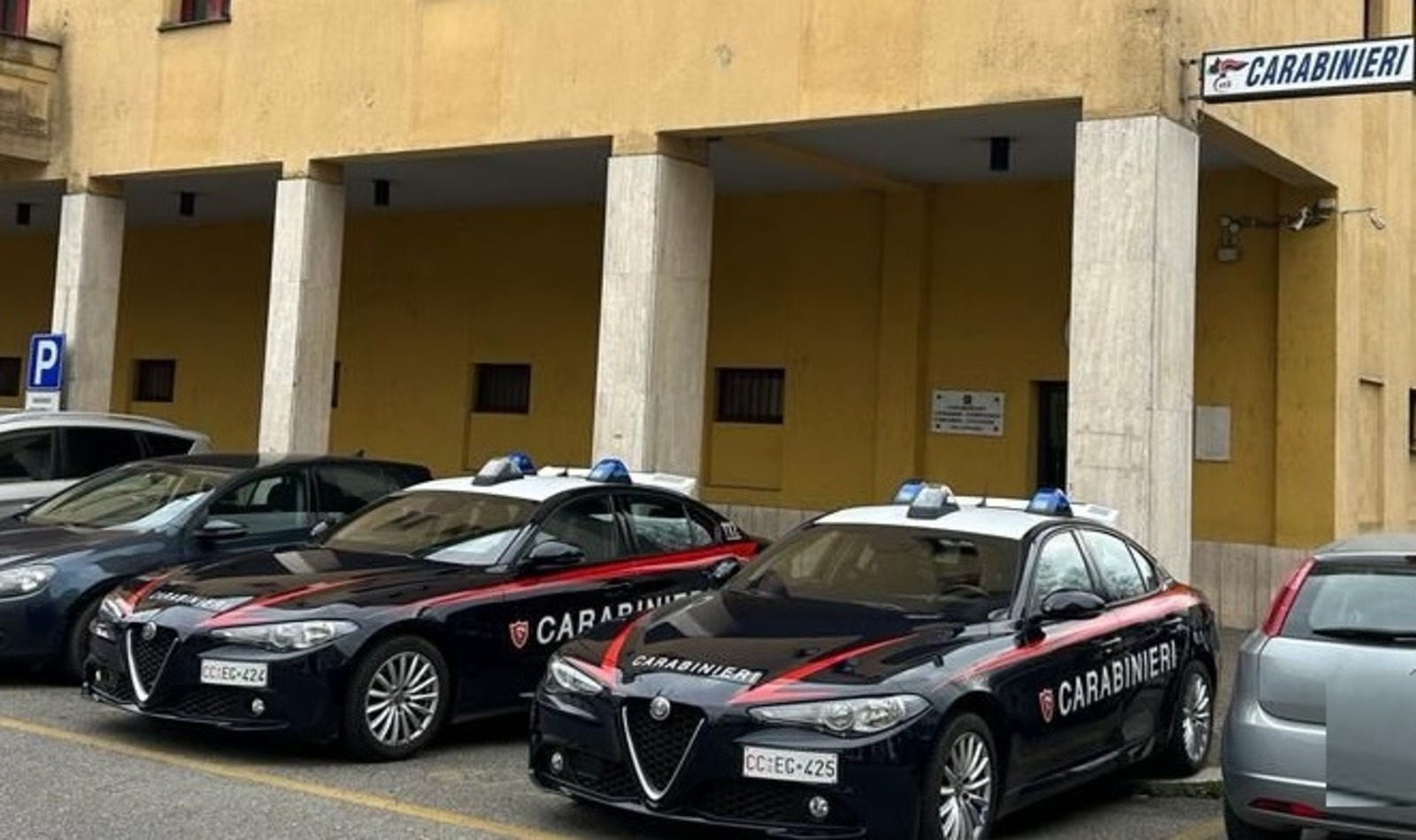 i Carabinieri a Valmontone dopo la rissa