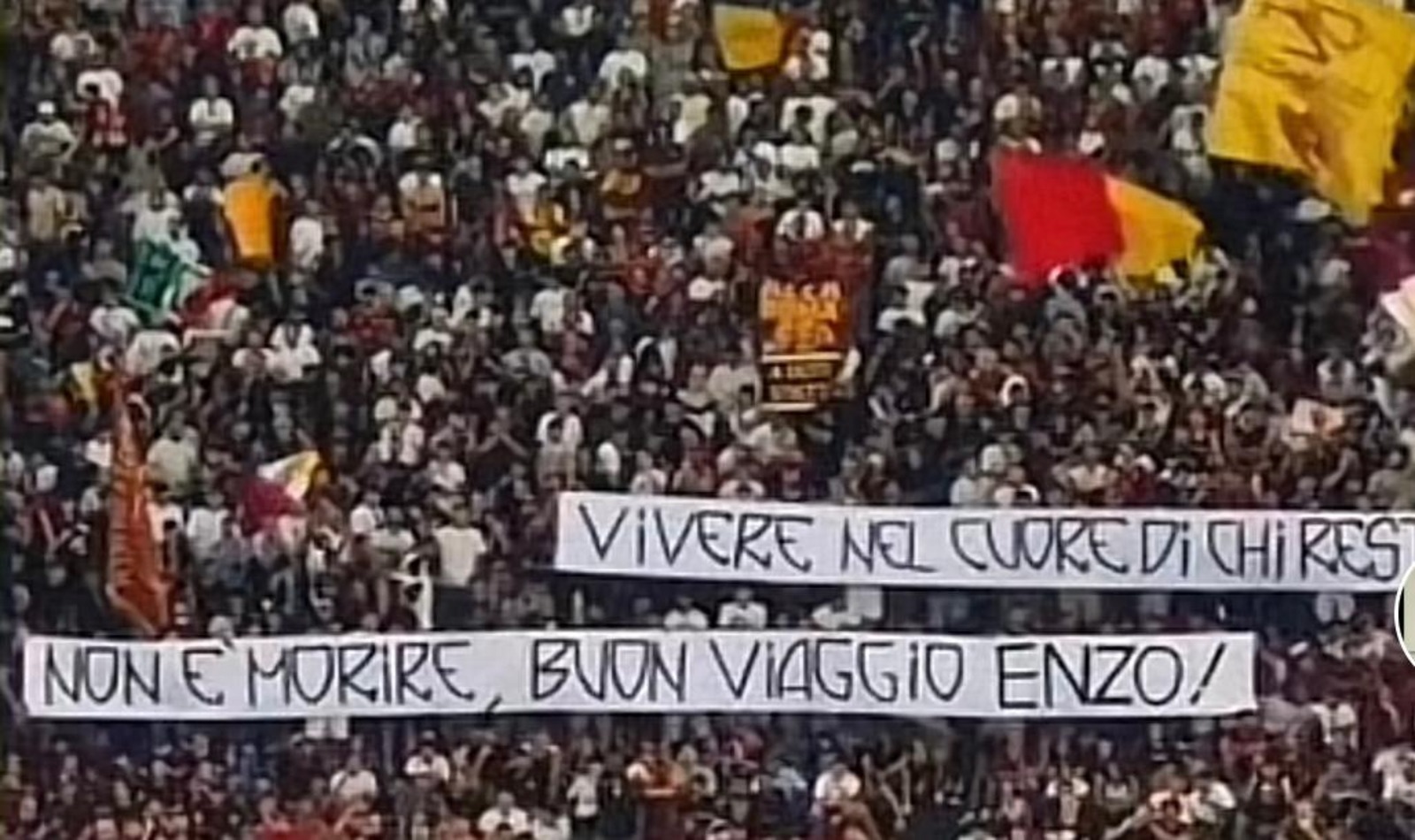 Striscione per Enzo Bondi allo Stadio