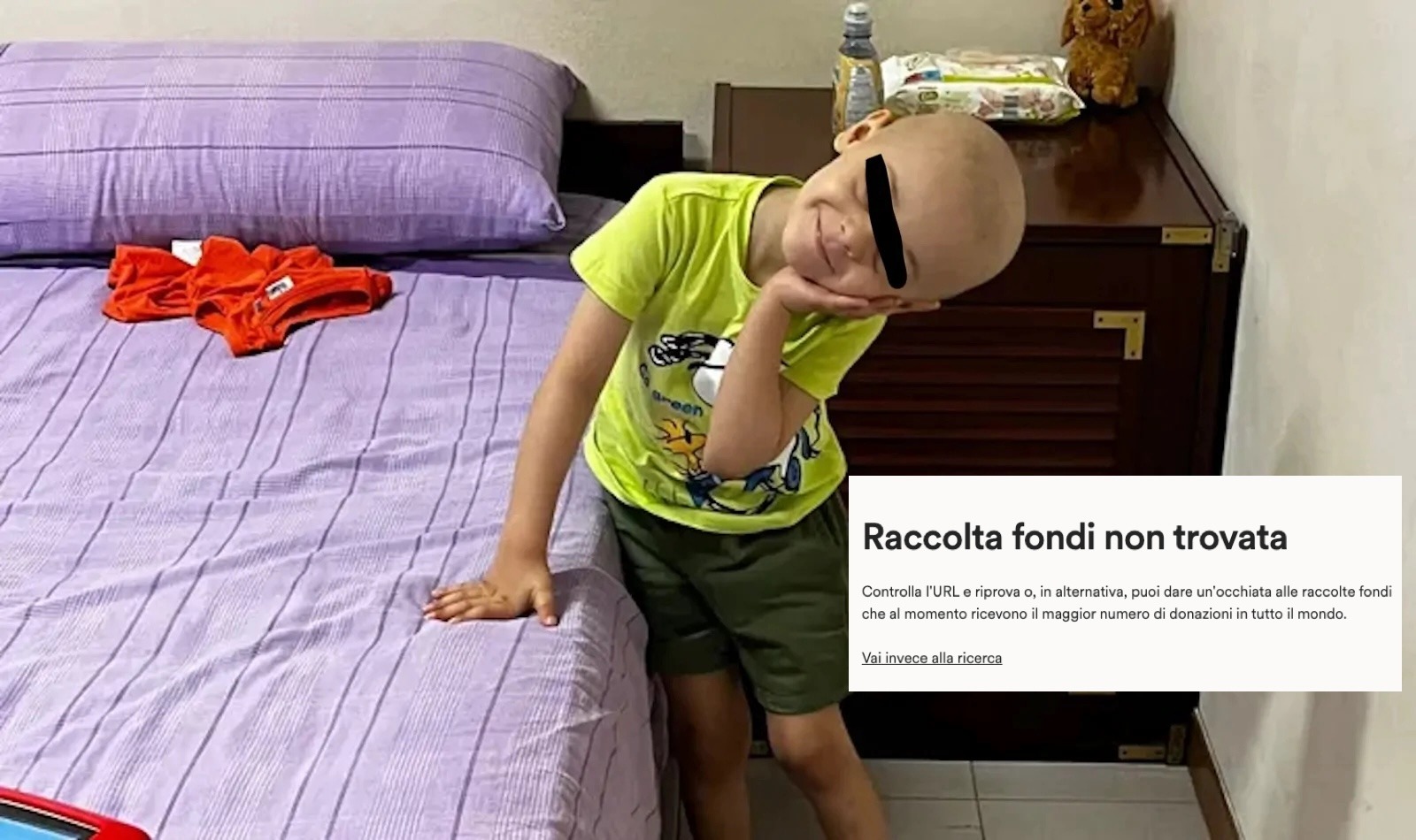 Alfredo De Marco, sospesa la raccolta fondi per il bambino malato gravemente - www.7colli.it