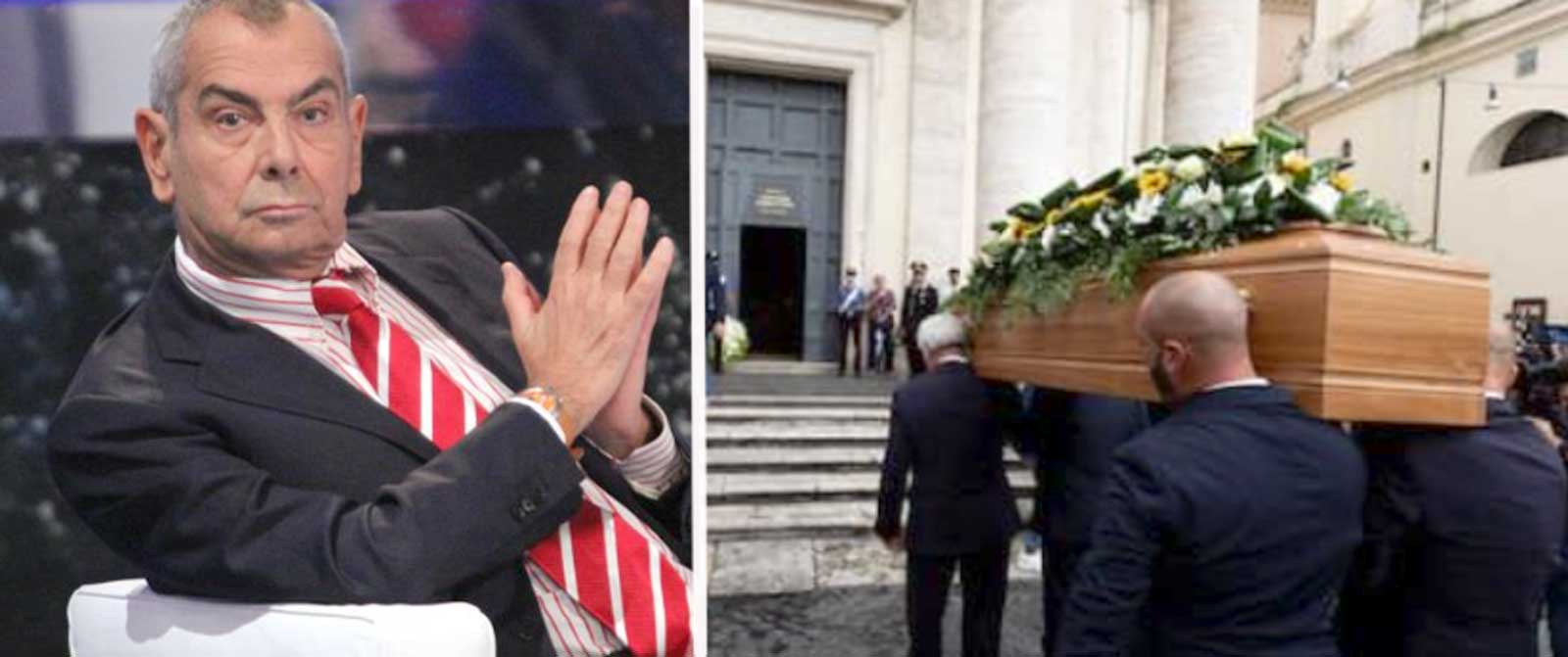 A sinistra, Luca Giurato, a destra l'ingresso della chiesa degli Artisti in piazza del Popolo