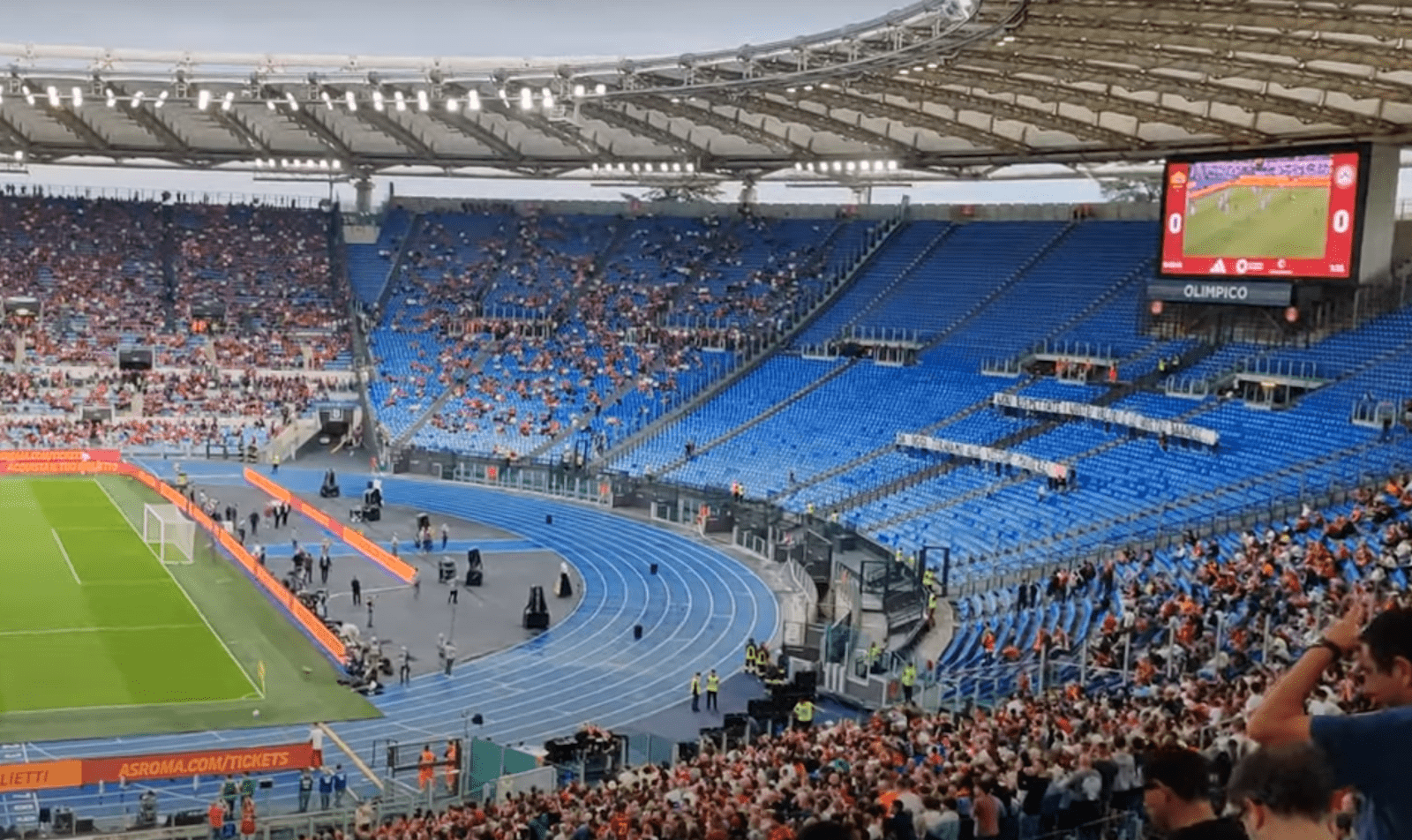 Roma-Udinese. Protesta all'Olimpico