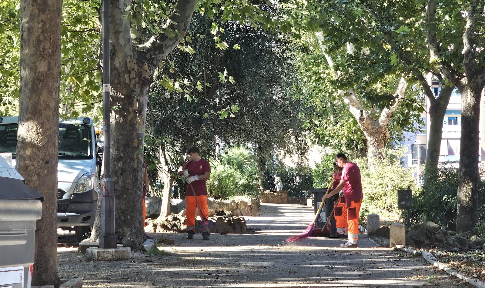 sgombero accampamenti abusivi e pulizia al Pigneto