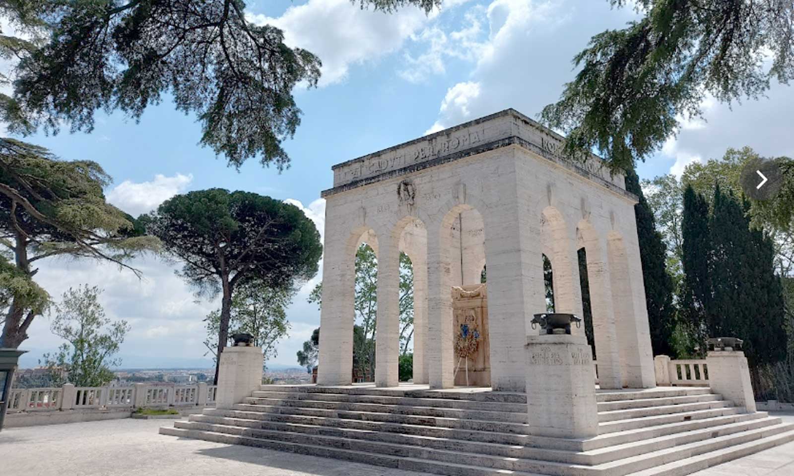 Roma, il mausoleo garibaldino sul monte Gianicolo