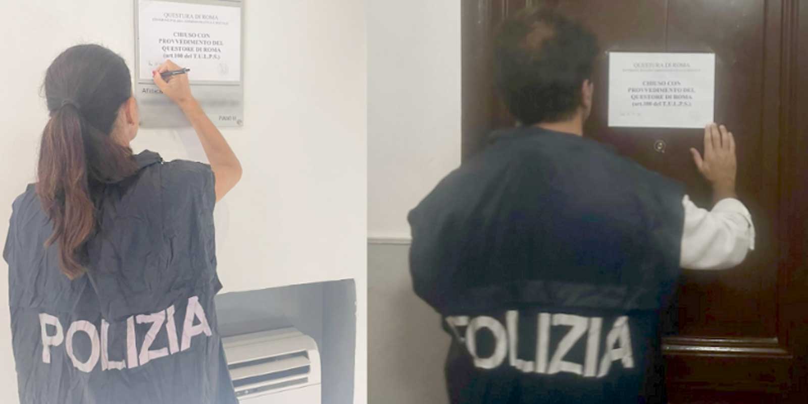 La Polizia di Stato chiude 8 strutture ricettive al centro di Roma