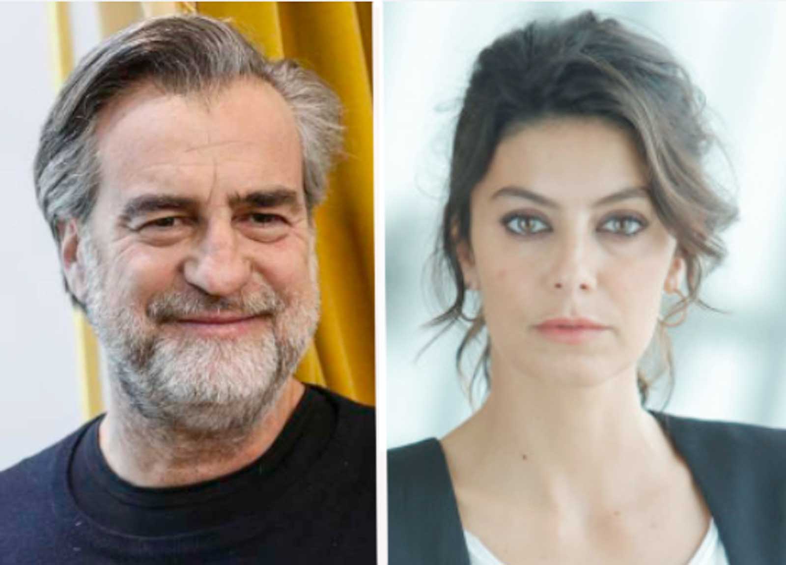 A sinistra Max Tortora, a destra Alessandra Mastronardi a Roma