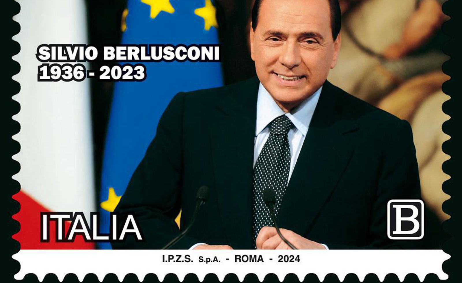 Il francobollo per Berlusconi