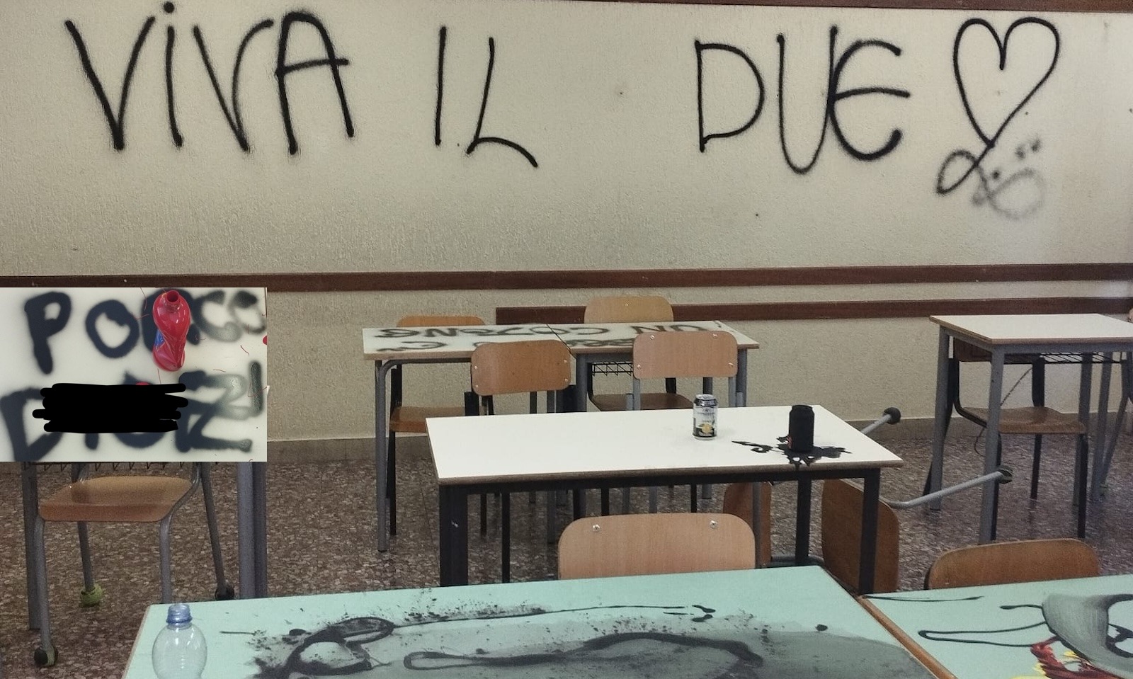 Vandali nella scuola Pablo Neruda di via Ascrea a Sant’Andrea di Roma