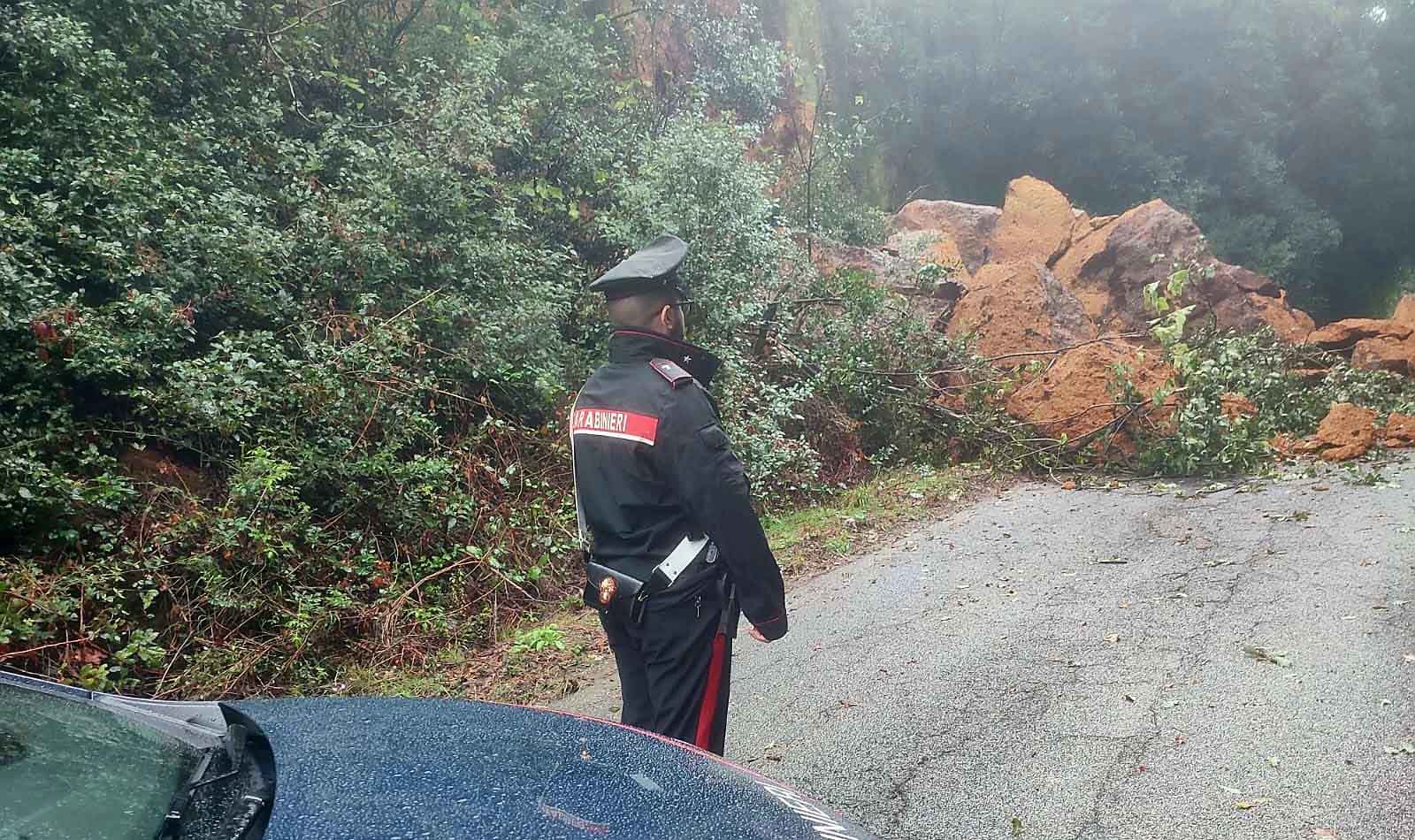 Crollo di un costone a Cerveteri