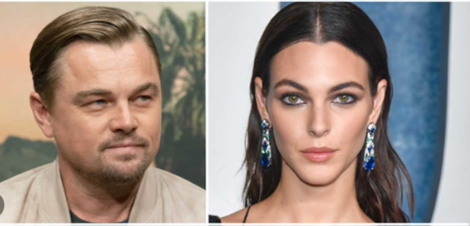 A sinistra, Leonardo di caprio, a destra Vittoria Ceretti, top model di Brescia, a Roma