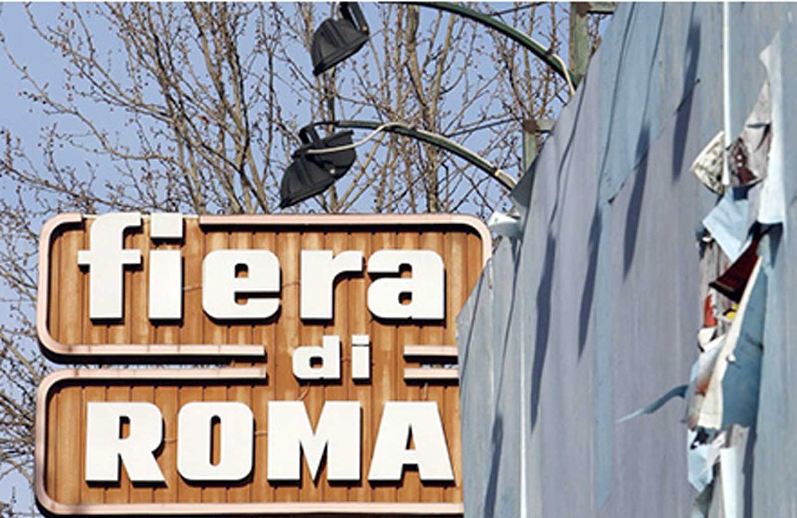 L'ex Fiera di Roma, il cartello che accoglieva i visitatori