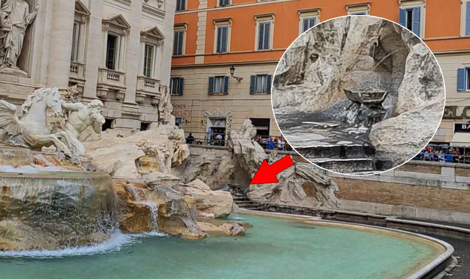 Fontanella degli innamorati Fontana di Trevi Roma