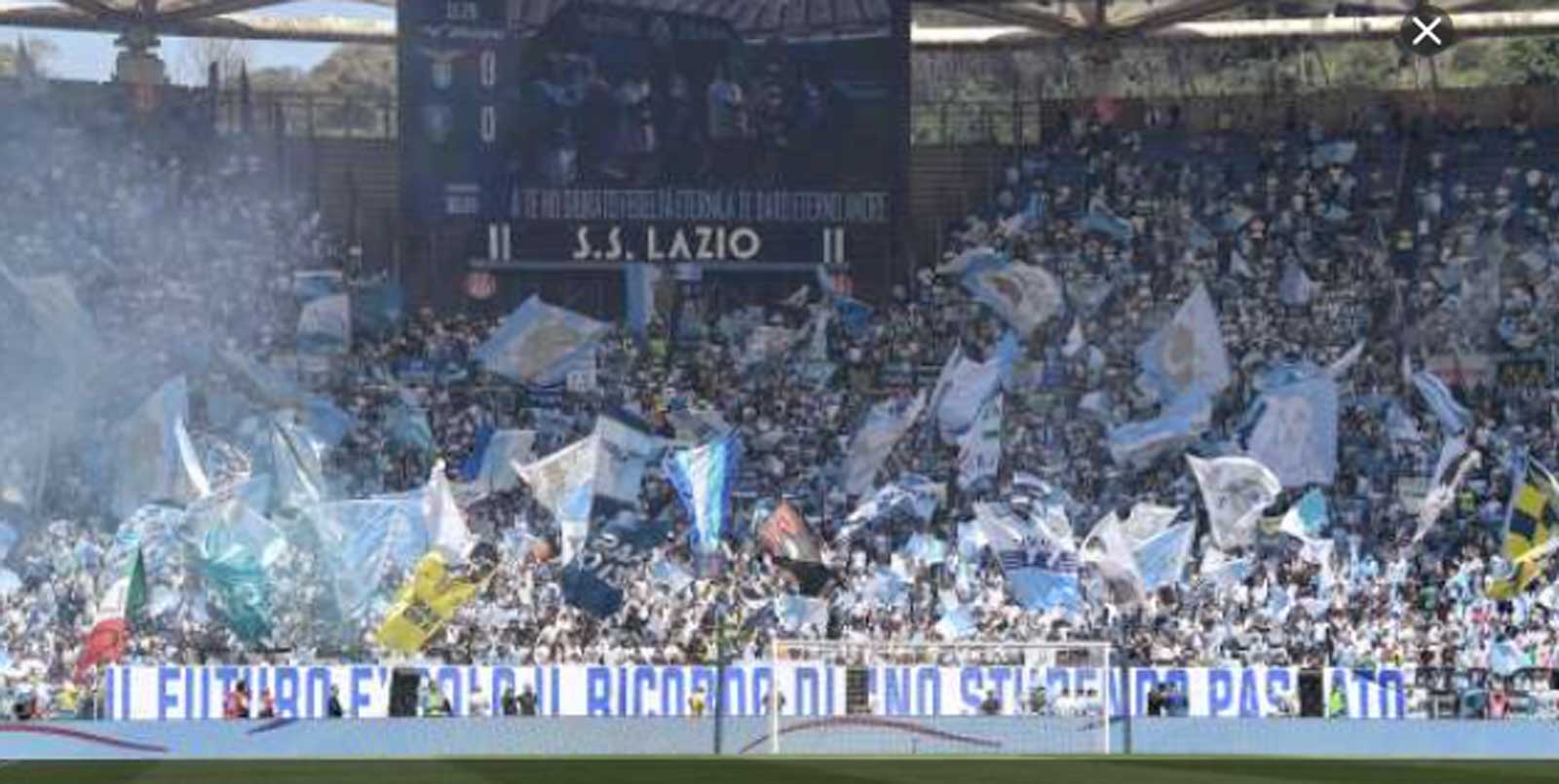 Roma, la curva nord dello stadio Olimpico