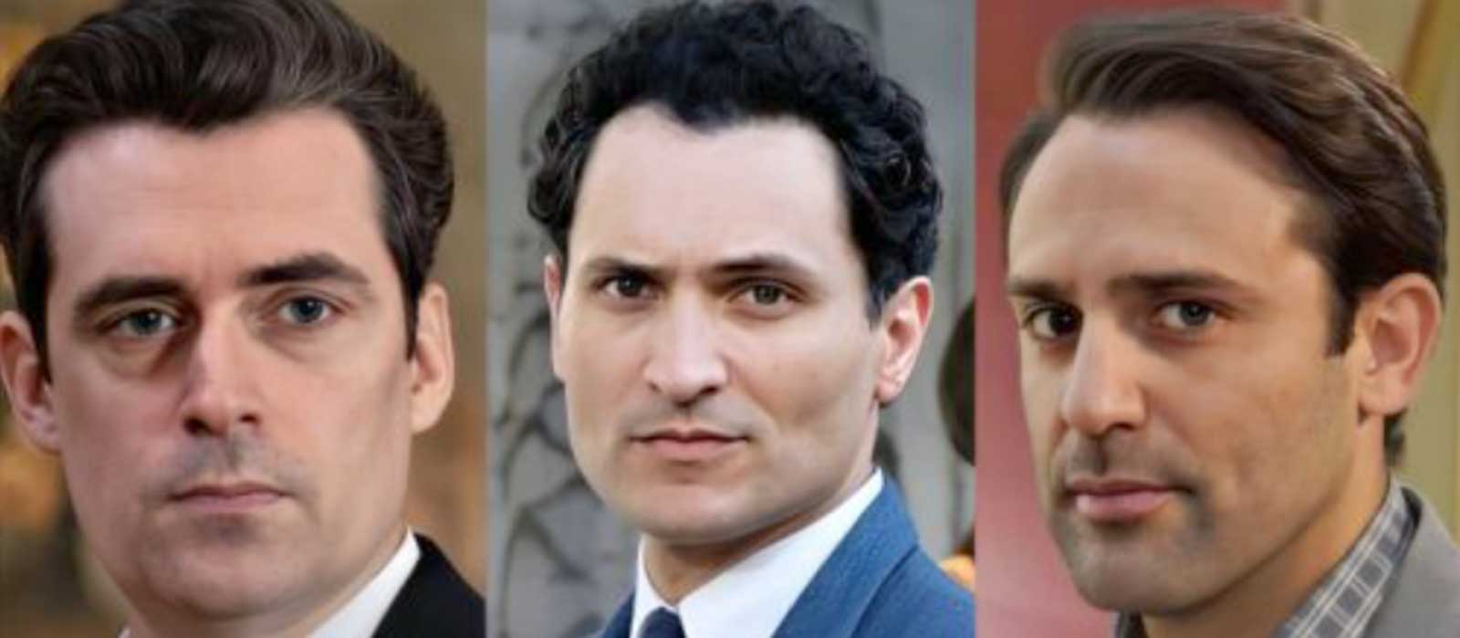 Da sinistra, Tancredi, Vittorio e Enrico