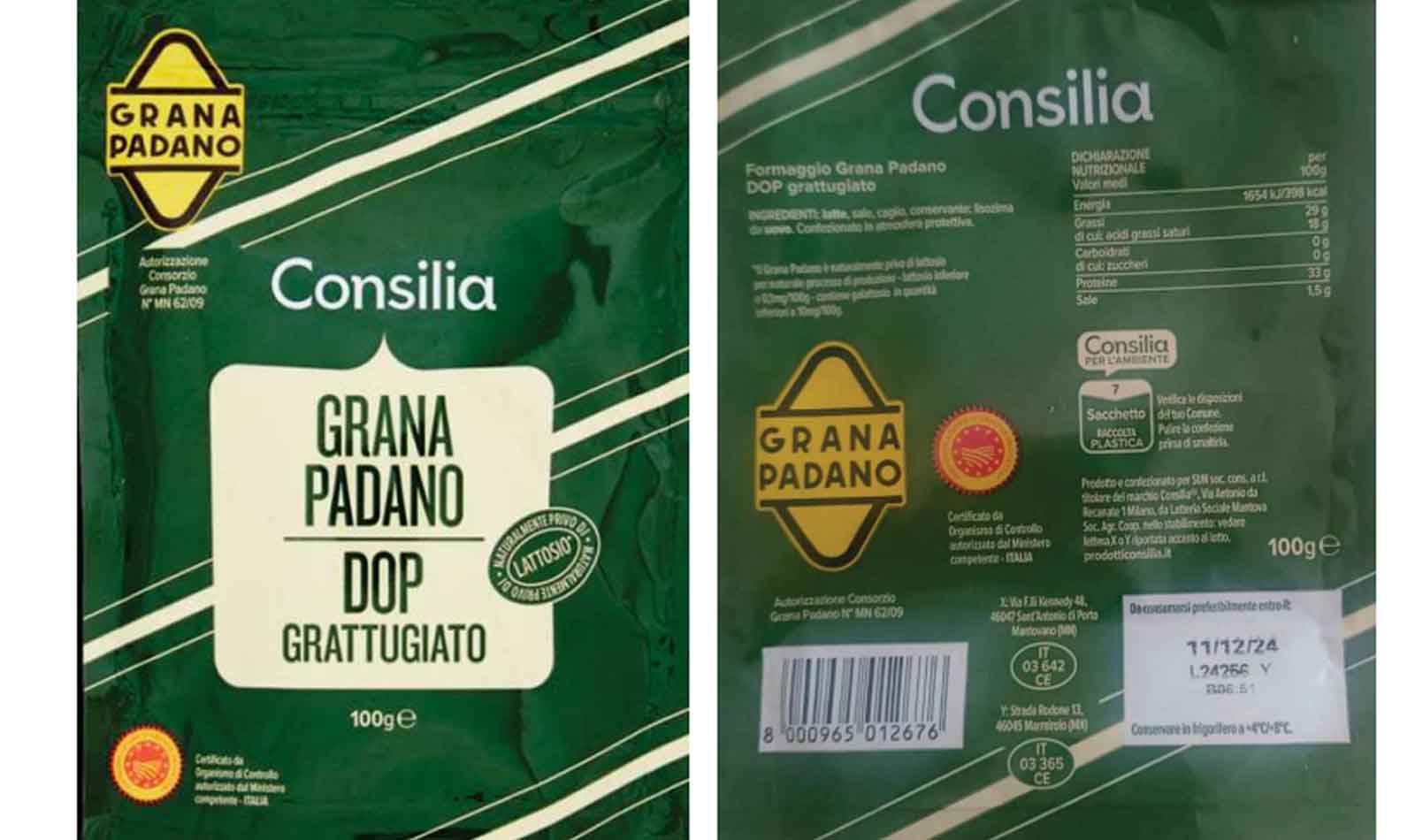 Richiamo Grana Padano DOP Paninoland Montanaro