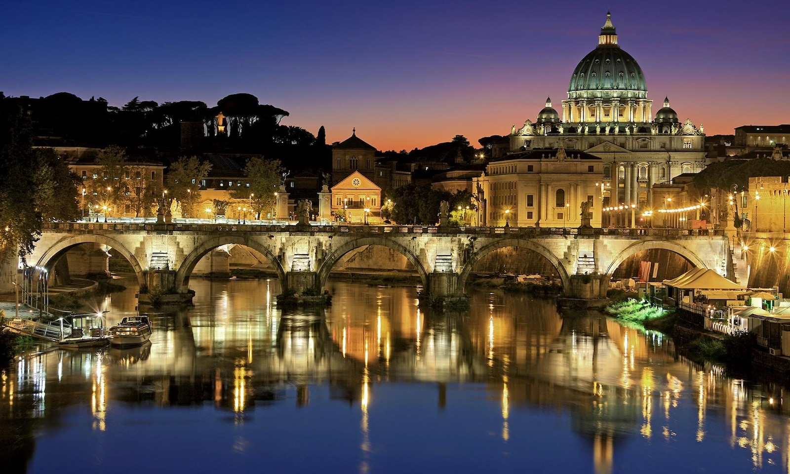 Roma - Tevere e Cupola San Pietro al tramonto