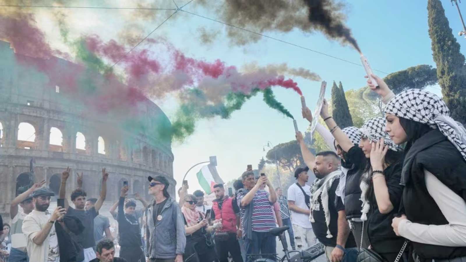 ROma, la manifestazione pro Palestina di sabato scorso