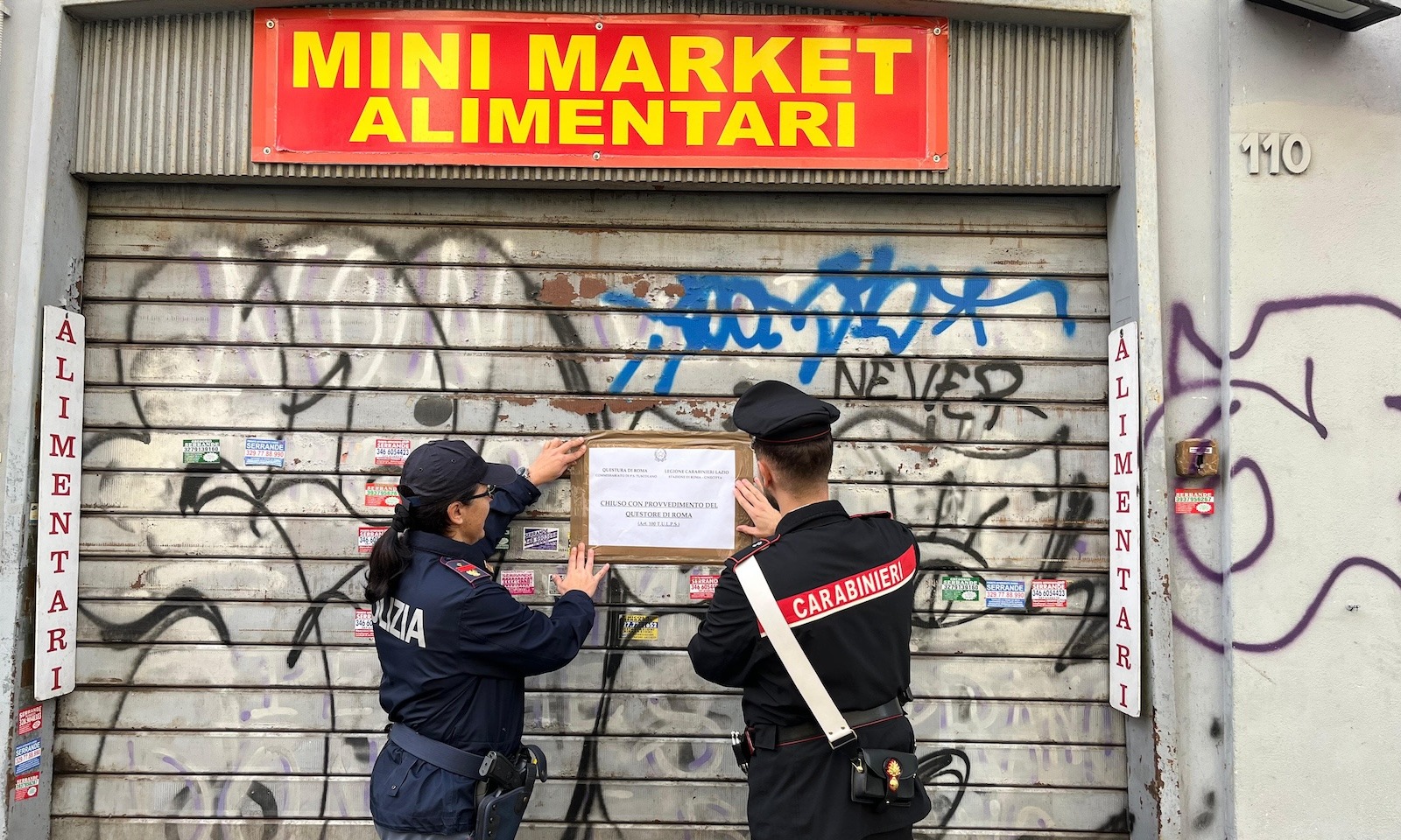 chiuso il minimarket in via Stilicone