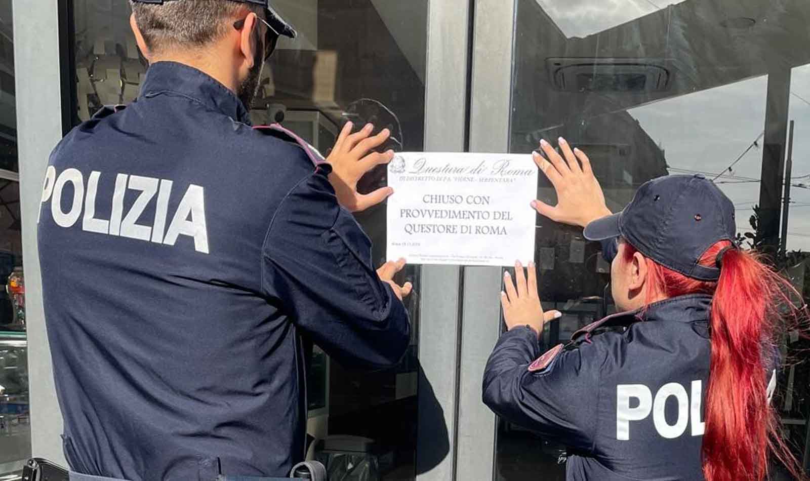 Roma bar chiuso a Fidene Polizia