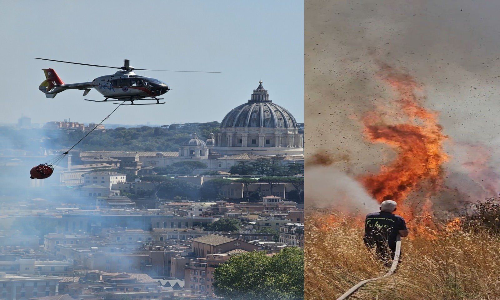 Roma e gli incendi boschivi nell'estate 2024