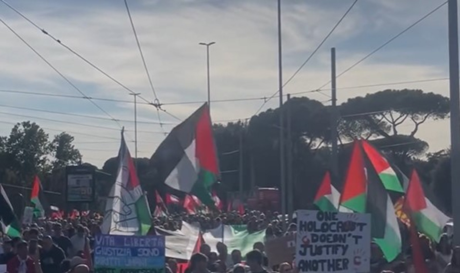 Corteo Pro Palestina oggi a Roma