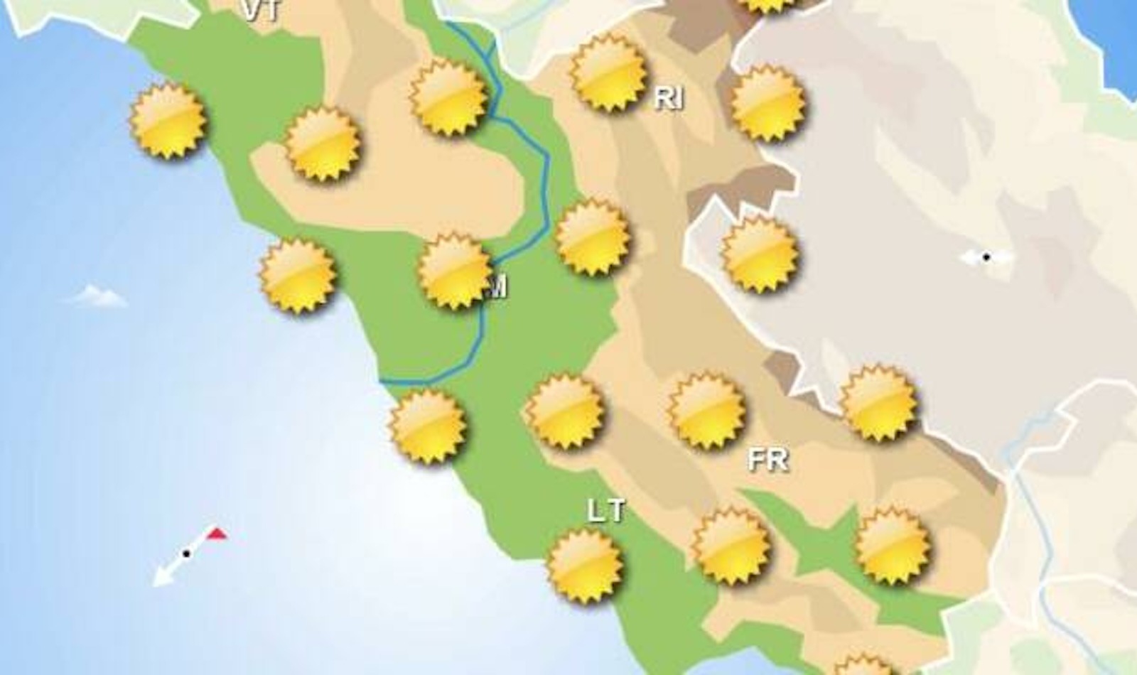 previsioni meteo Roma e Lazio