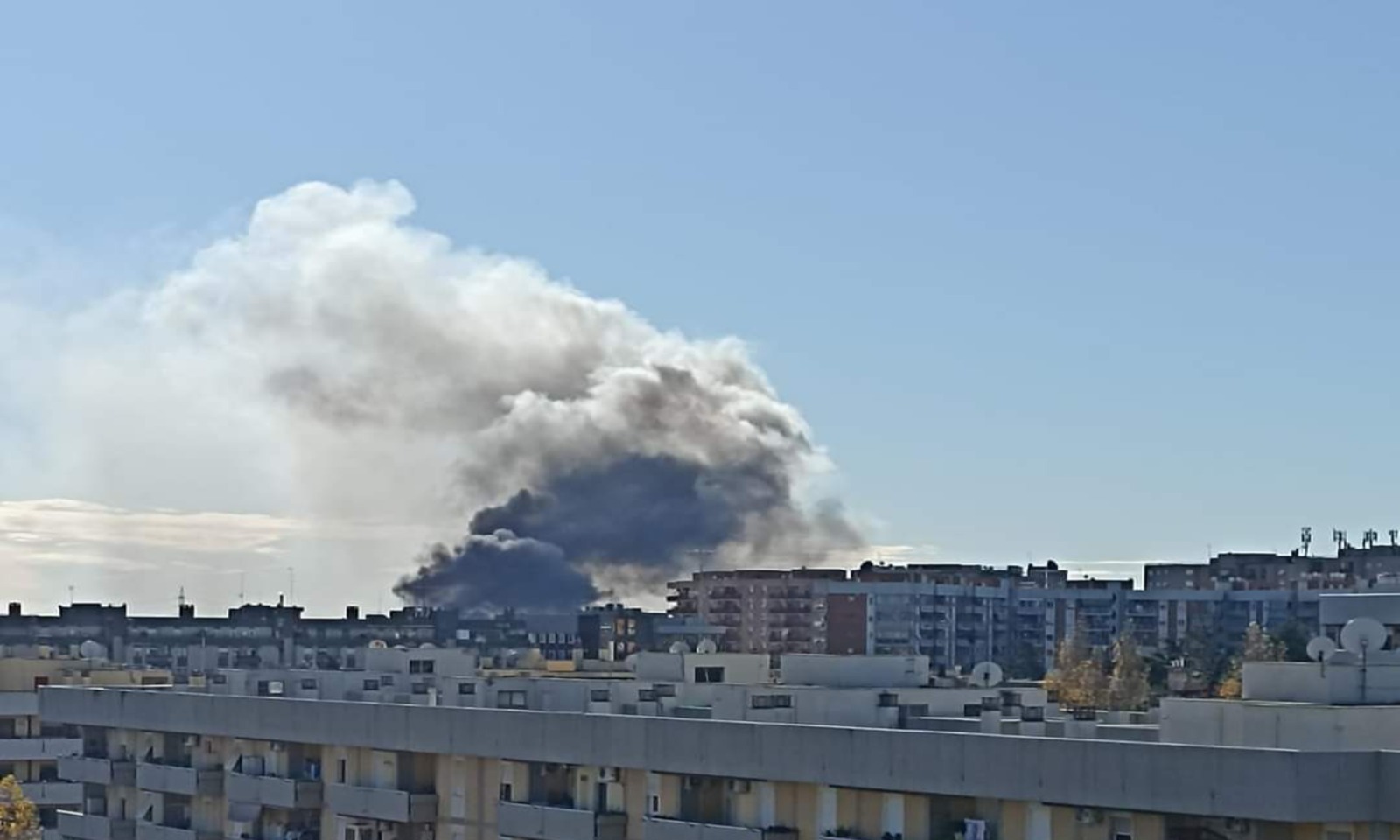 Incendio sulla Collatina a Roma