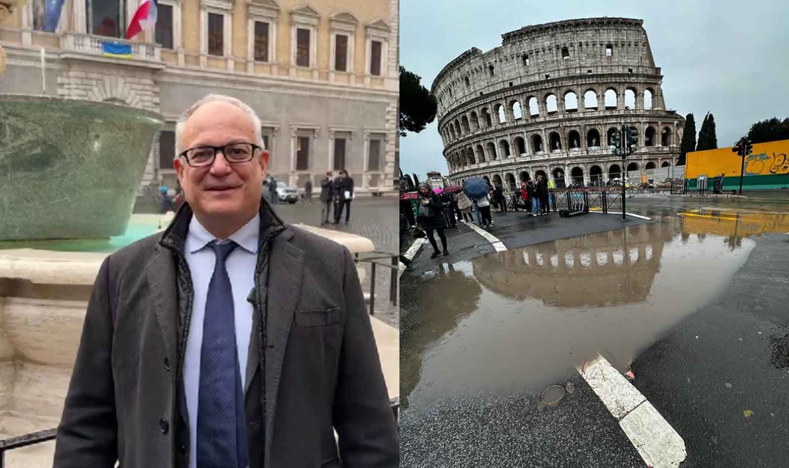 Roma, Gualtieri presenta il restyling in piazza Farnese (ma al Colosseo nascono nuove piscine)