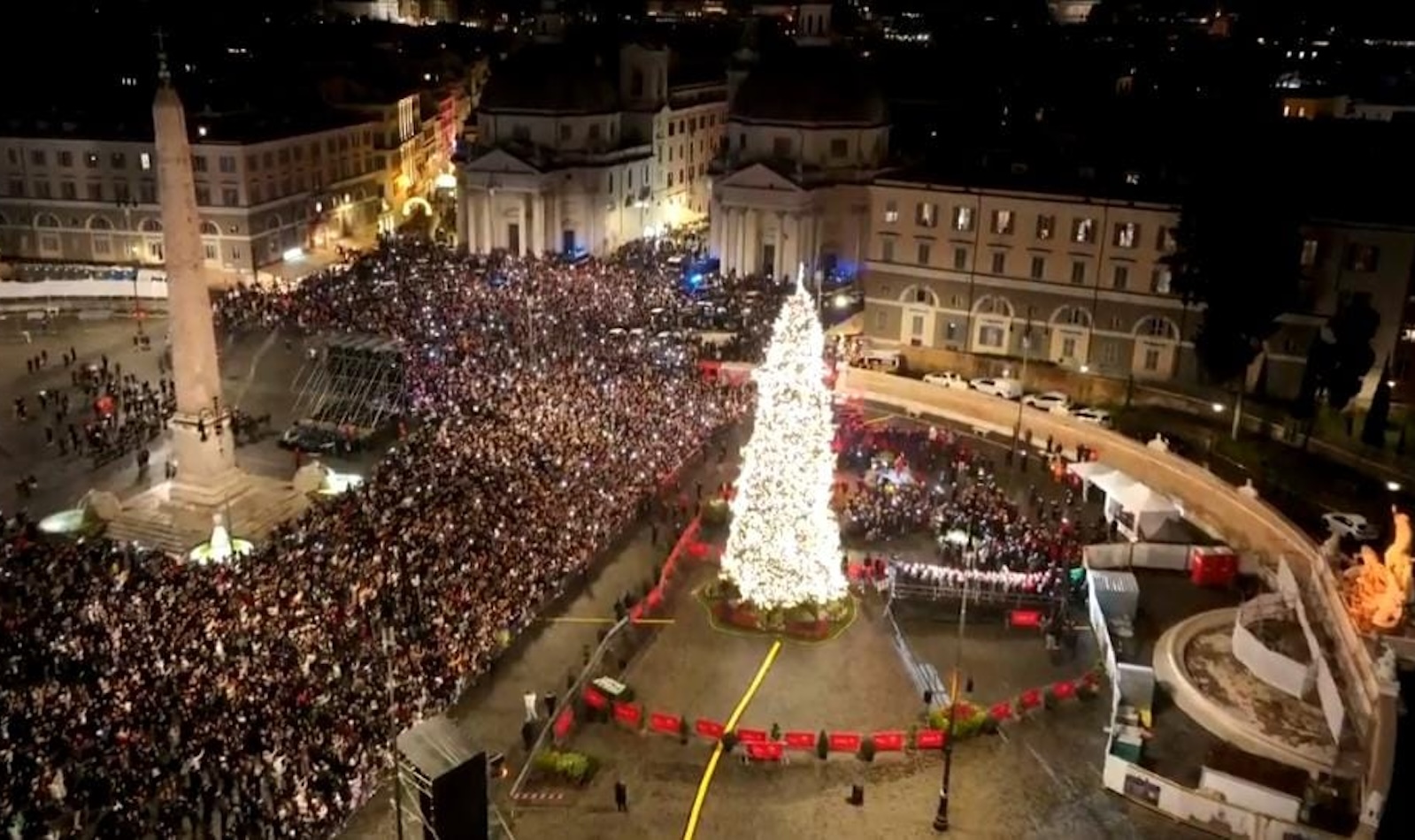 albero di Natale Piazza del Popolo