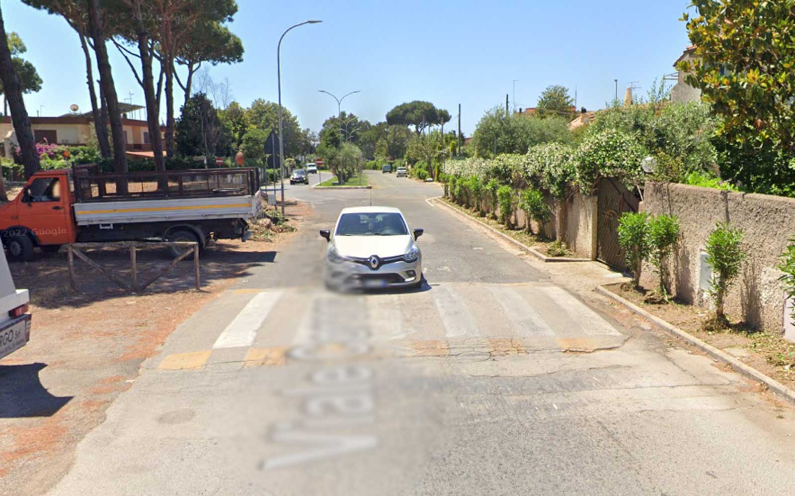 Ardea, una strada interna al Consorzio di Colle Romito, foto Street View