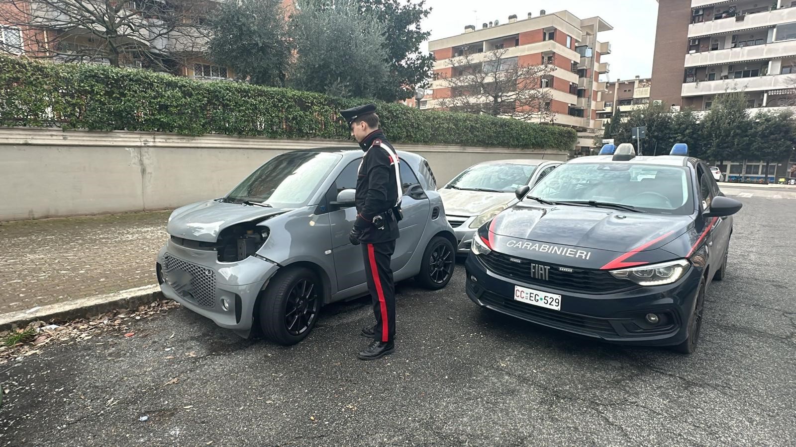 L'intervento dei Carabinieri