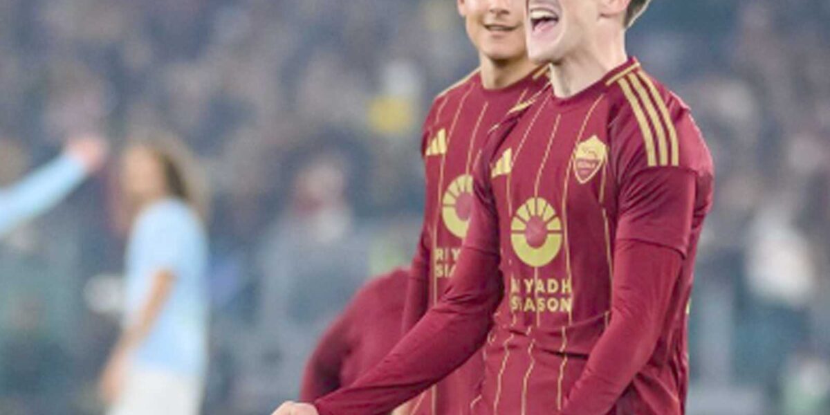 Saelemaekers dopo il gol nell'ultimo derby Roma-Lazio